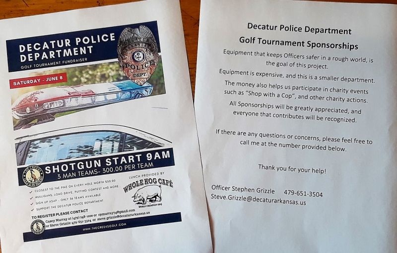 Golf Tournament June 8th